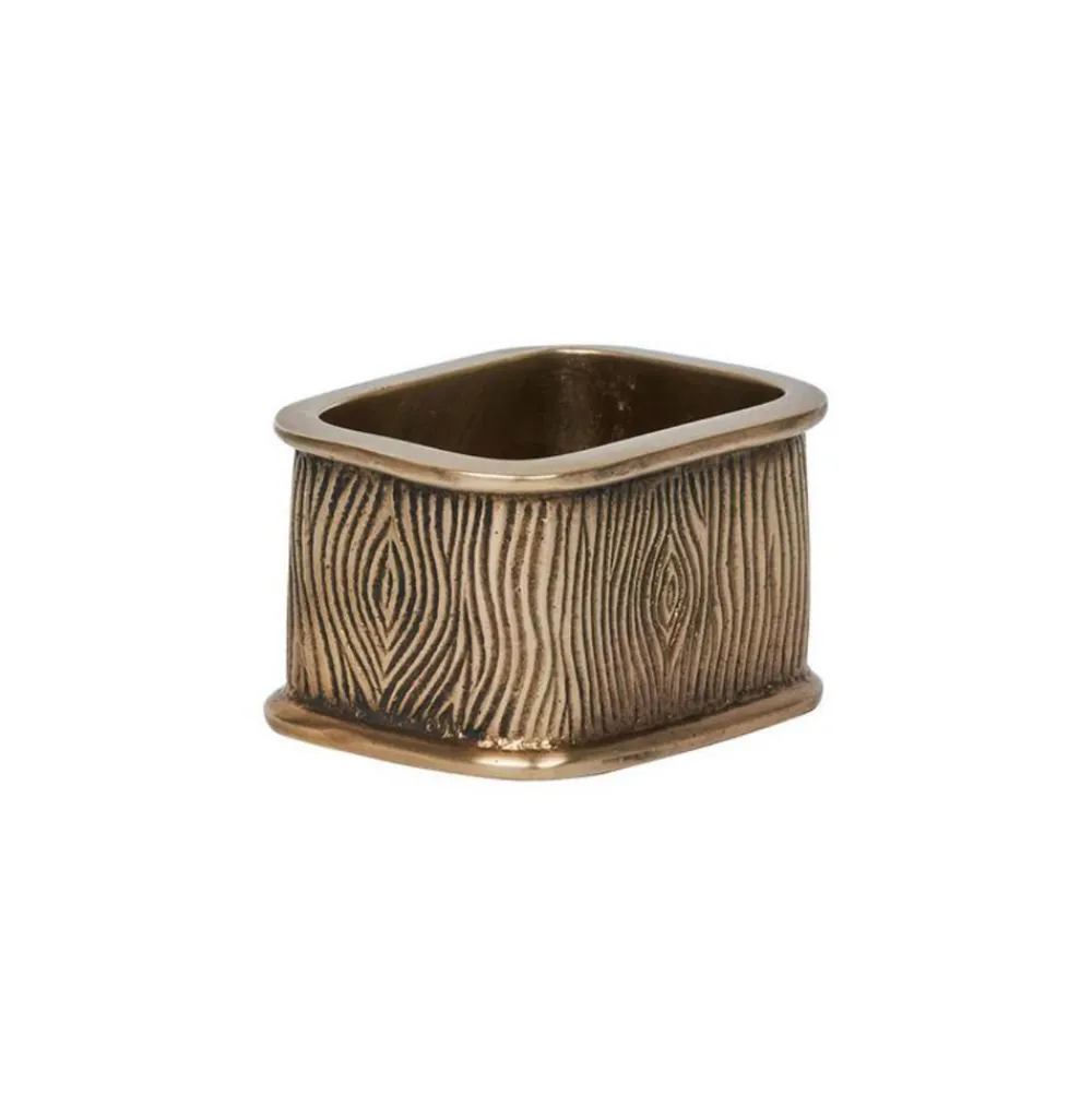Juliska Place Settings & Linens|Blenheim Oak Napkin Ring in Brass