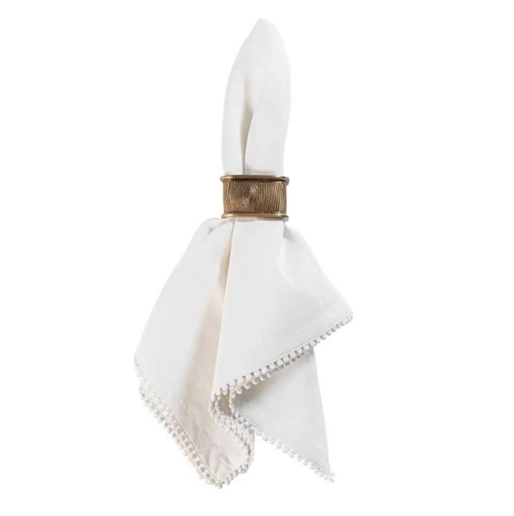 Juliska Place Settings & Linens|Blenheim Oak Napkin Ring in Brass