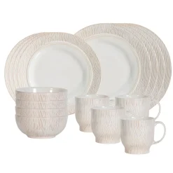 Juliska Place Settings & Linens|Blenheim Oak Place Setting in Whitewash, Set of 16