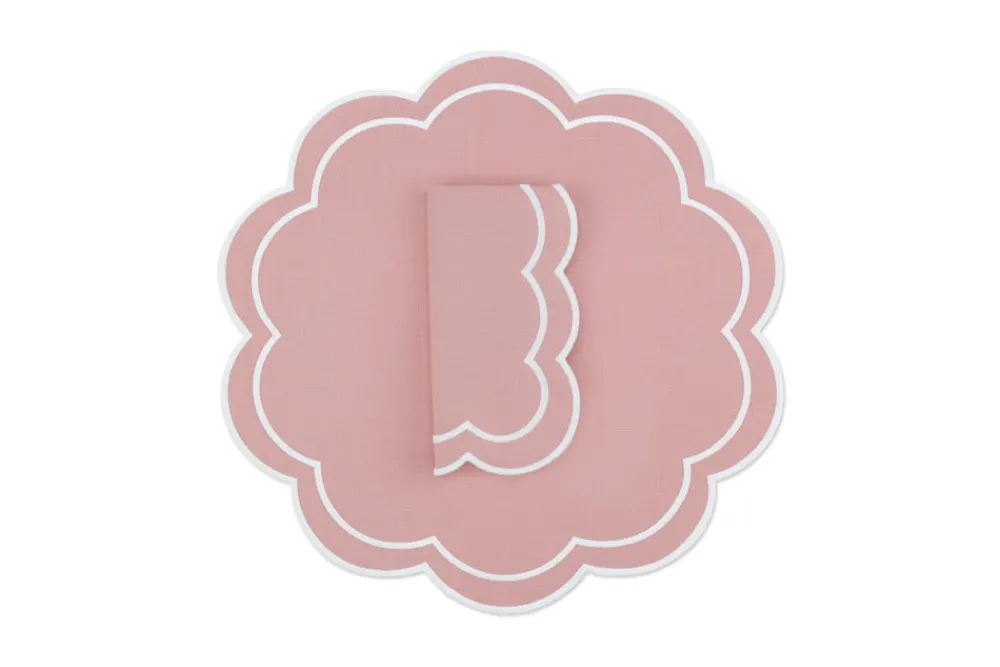 TriChi Design Place Settings & Linens|Bloom Cotton Blend Napkin and Placemat, Set of 4