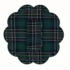 TriChi Design Place Settings & Linens|Bloom Green Tartan Napkin and Placemat, Set of 2