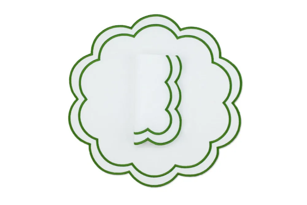 TriChi Design Place Settings & Linens|Bloom Linen Napkin and Placemat, Set of 4