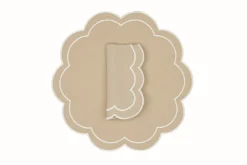 TriChi Design Place Settings & Linens|Bloom Linen Napkin and Placemat in Sand, Set of 2