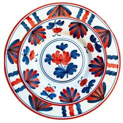 Cabana Dinnerware|Blossom Dessert Plate Red