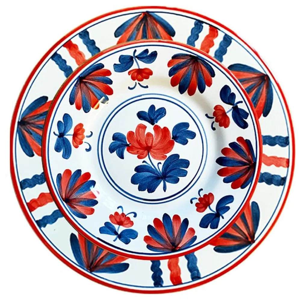 Cabana Dinnerware|Blossom Dessert Plate Red