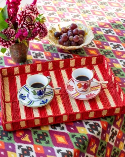 Cabana Dinnerware|Blossom Espresso Cup and Saucer in Yellow