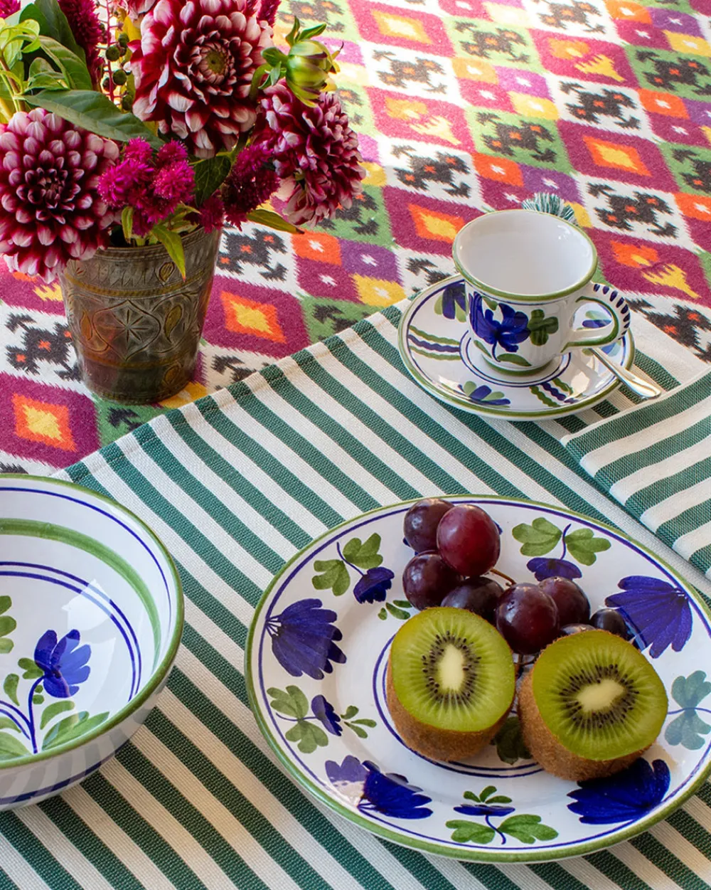 Cabana Dinnerware|Blossom Espresso Cup and Sauce in Blue