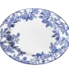 Caskata Dinnerware|Blue Arbor Large Oval Rimmed Platter