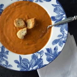 Caskata Dinnerware|Blue Arbor Soup Bowl