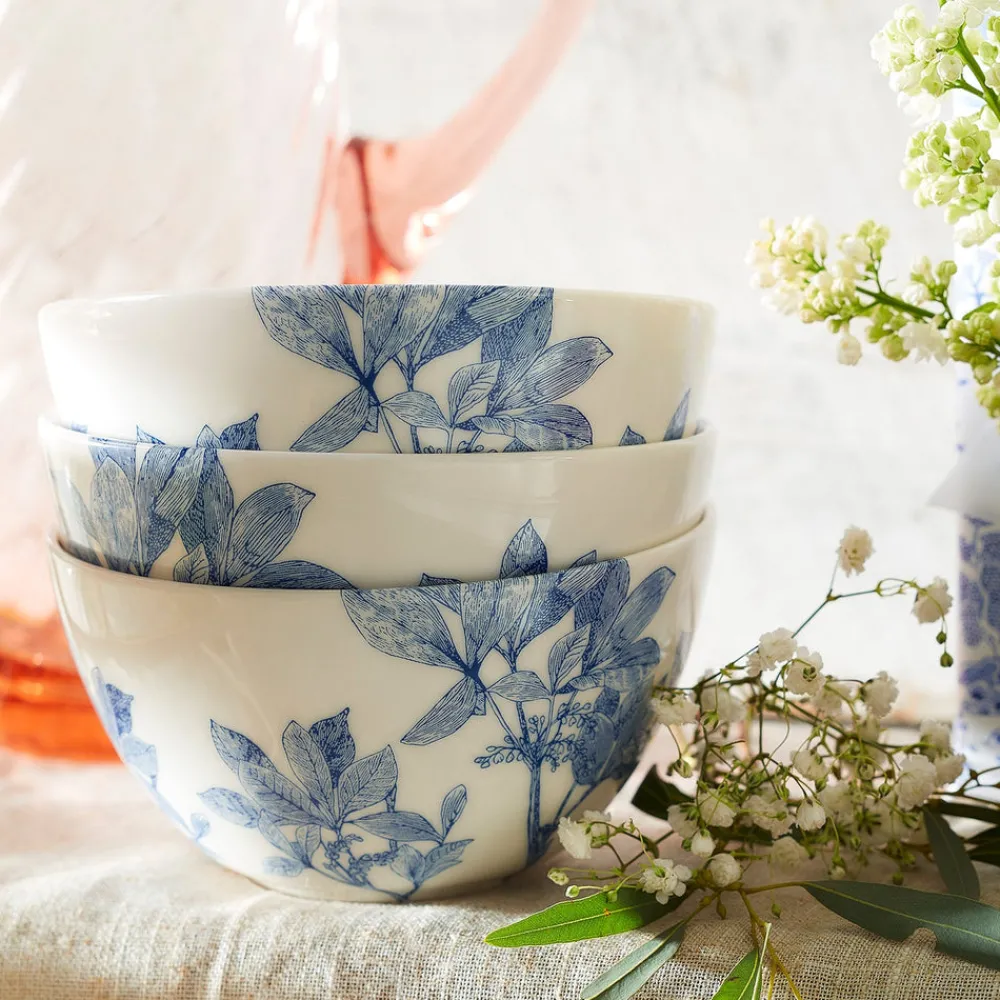 Caskata Dinnerware|Blue Arbor Tall Cereal Bowl