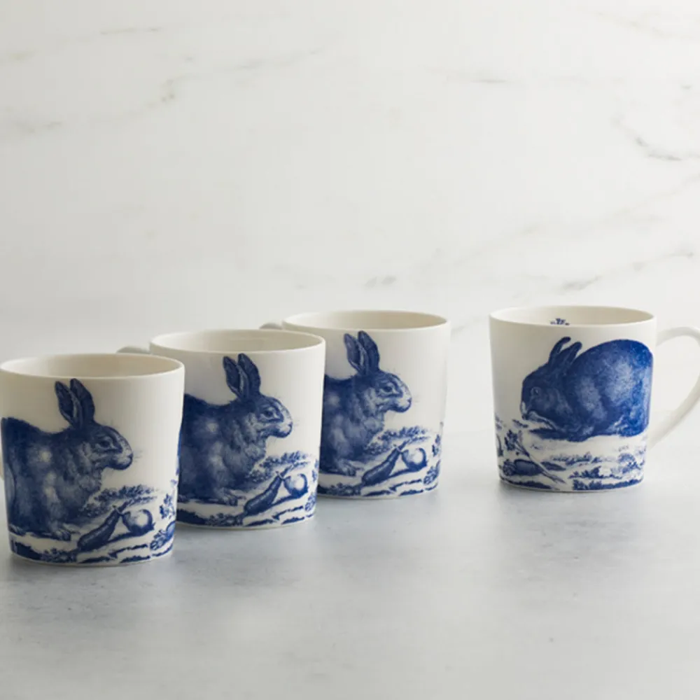 Caskata Dinnerware|Blue Bunnies Mug