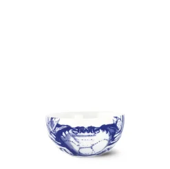 Caskata Dinnerware|Blue Crabs Snack Bowl