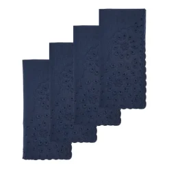 Chefanie Place Settings & Linens|Blue Eyelet Dinner Napkins, Set of 4