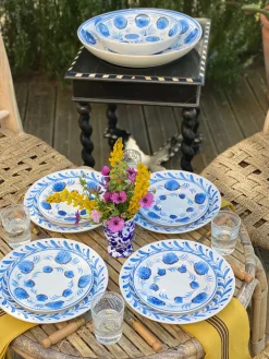 Carolina Irving and Daughters Dinnerware|Blue Flower Dessert Plate