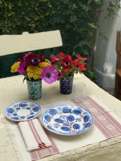 Carolina Irving and Daughters Dinnerware|Blue Flower Dessert Plate