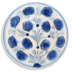 Carolina Irving and Daughters Dinnerware|Blue Flower Dinner Plate