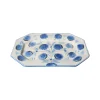 Carolina Irving and Daughters Dinnerware|Blue Flower Octagonal Platter