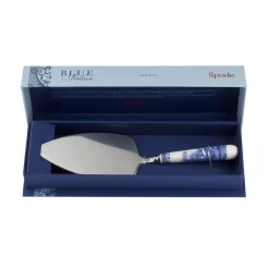 Spode Dinnerware|Blue Italian Cake Knife & Server with Ceramic Handle