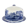 Spode Dinnerware|Blue Italian 2-Piece Serving Platter with Dome