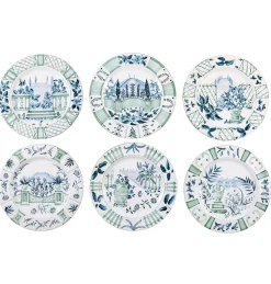 Laboratorio Paravicini Dinnerware|Blue Italian Views Plates Collection, Set of 6