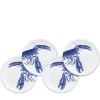 Caskata Dinnerware|Blue Lobster Canapé Plates- Boxed, Set of 4