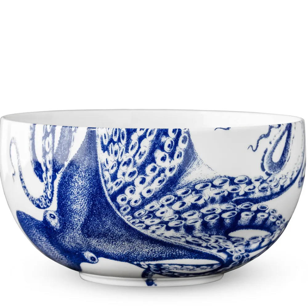 Caskata Dinnerware|Blue Lucy Large Round Serving Bowl