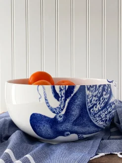 Caskata Dinnerware|Blue Lucy Large Round Serving Bowl