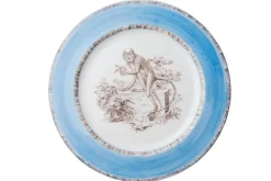 Laboratorio Paravicini Dinnerware|Blue Monkey Dinner Plates, Set of 6