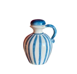 Sveva's Home Dinnerware|Blue Olive Oil and Vinegar Bottle, Set of 2