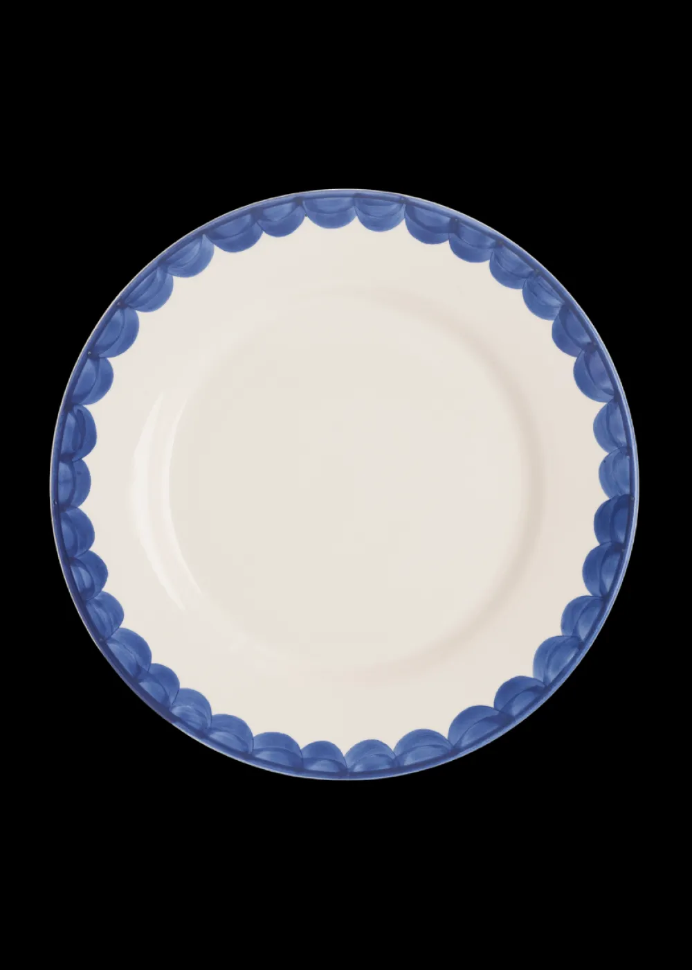 Late Afternoon Dinnerware|Blue Scallop Dinner Plate