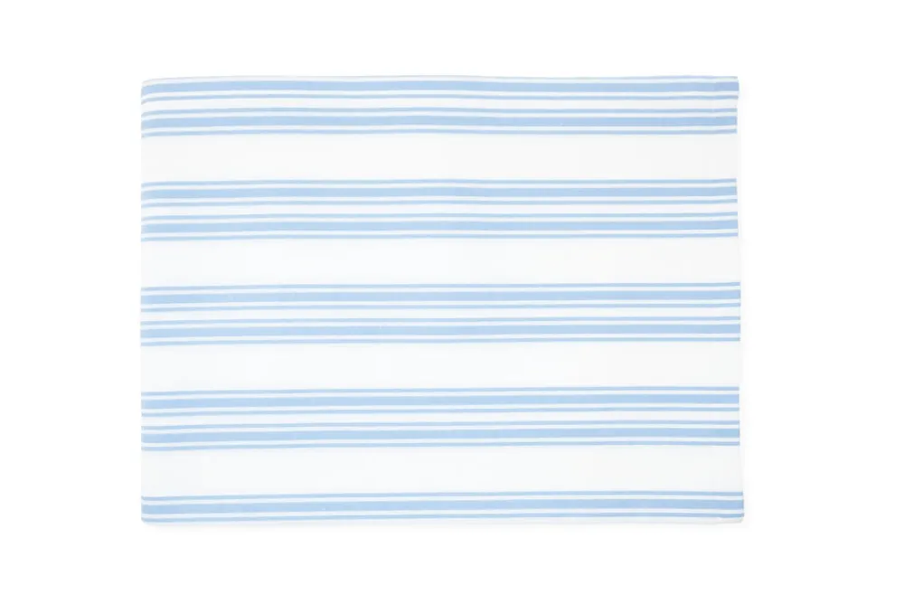 TriChi Design Place Settings & Linens|Blue Stripe Cotton Tablecloth