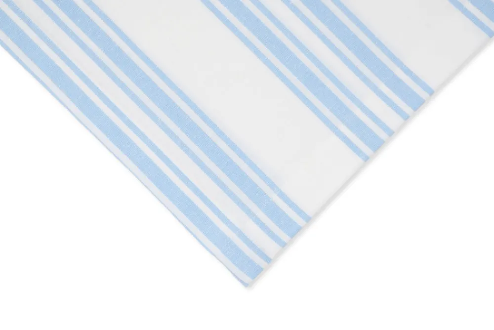 TriChi Design Place Settings & Linens|Blue Stripe Cotton Tablecloth