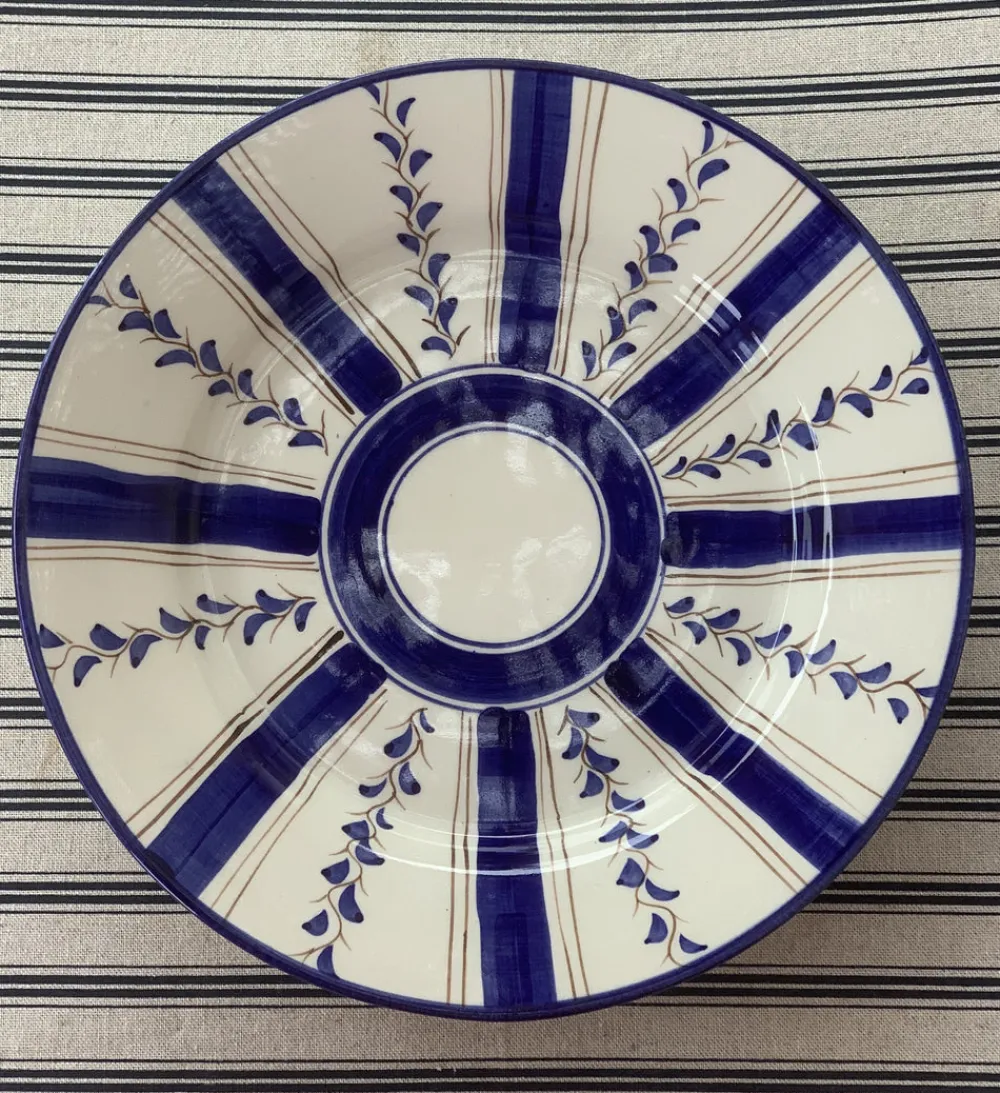 Carolina Irving and Daughters Dinnerware|Blue Stripe Dinner Plate