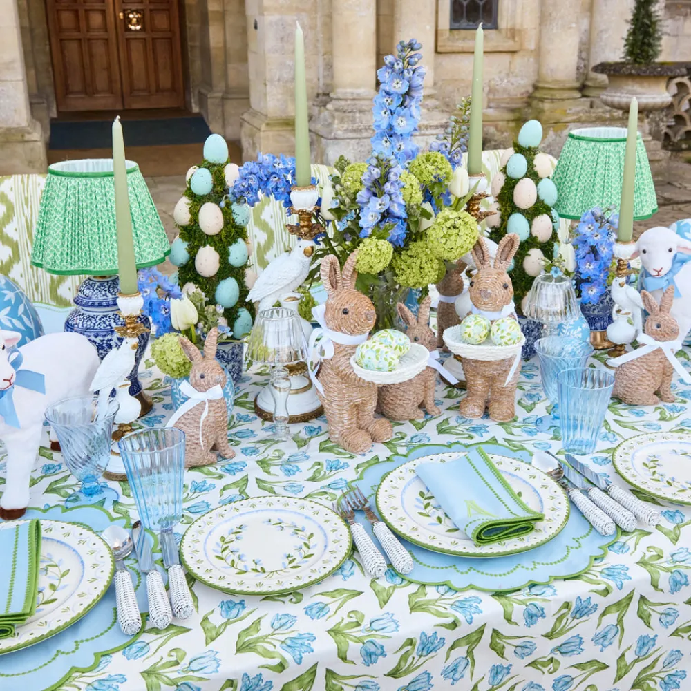 Mrs. Alice Place Settings & Linens|Blue Tulip Tablecloth