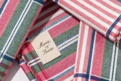 Maria Louise Cottage Place Settings & Linens|Blush Provence Plaid Napkins in Pink, Set of 4