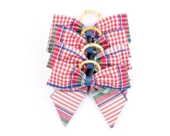 Maria Louise Cottage Place Settings & Linens|Blush Provence Plaid Napkin Rings in Pink, Set of 4