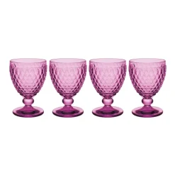 Villeroy & Boch Glassware|Boston Berry Water Goblet in Berry, Set of 4