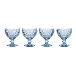 Villeroy & Boch Glassware|Boston Colored Champagne / Dessert Bowl in Blue, Set of 4