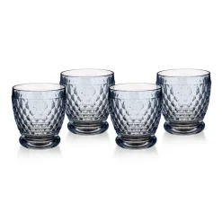 Villeroy & Boch Glassware|Boston Colored DOF / Tumbler in Blue, Set of 4