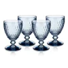 Villeroy & Boch Glassware|Boston Colored Water Goblet in Blue, Set of 4