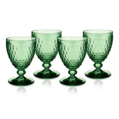 Villeroy & Boch Glassware|Boston Colored Water Goblet in Green, Set of 4