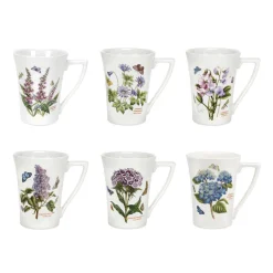 Portmeirion Dinnerware|Botanic Garden Mandarin Mugs, Set of 6