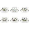 Portmeirion Dinnerware|Botanic Garden Teacup & Saucers, Set of 6
