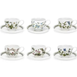 Portmeirion Dinnerware|Botanic Garden Teacup & Saucers, Set of 6