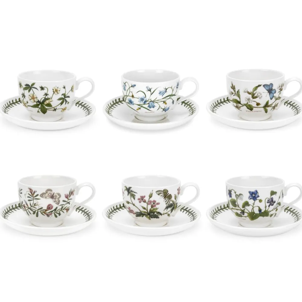 Portmeirion Dinnerware|Botanic Garden Teacup & Saucers, Set of 6