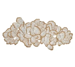 Kim Seybert Place Settings & Linens|Botanica Table Runner in White, Gold, & Silver