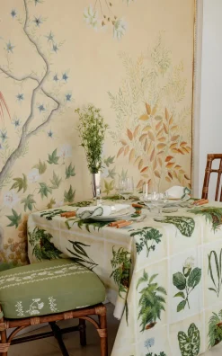 Esencial Hogar Place Settings & Linens|Botanical Print Rectangular Tablecloth