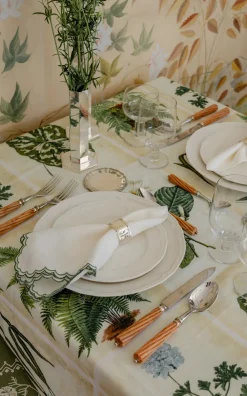 Esencial Hogar Place Settings & Linens|Botanical Print Rectangular Tablecloth