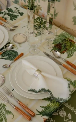 Esencial Hogar Place Settings & Linens|Botanical Print Rectangular Tablecloth