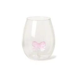 Two's Company Glassware|Bow Stemless Wine Glass